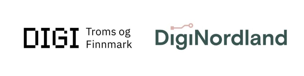 Banner med logo til Digi Troms og Finnmark og logi til Digi Nordland